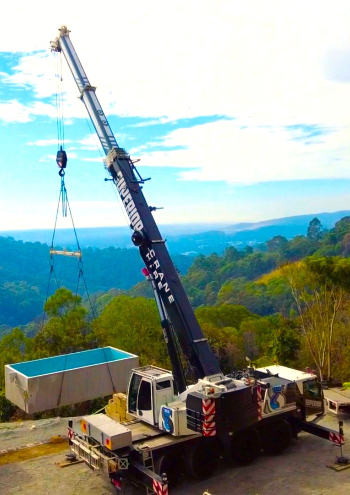 DIPP63 pool being craned into position